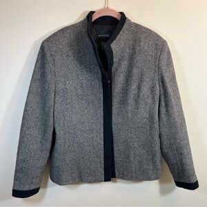 Bridgetown Collection Wool Herringbone Black White Jacket 16